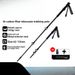HUJU Hiking 3k Carbon Fiber Outdoor Metal Buckle Lightweight Telescopic Stick_desvips.com
