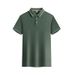 Unbeatable Quality Polo Shirt 2024 Summer Crossover Trend Men Try Sports And Leisure Light Plate Solid Color Washed Short Sleeved T-shirt_desvips.com