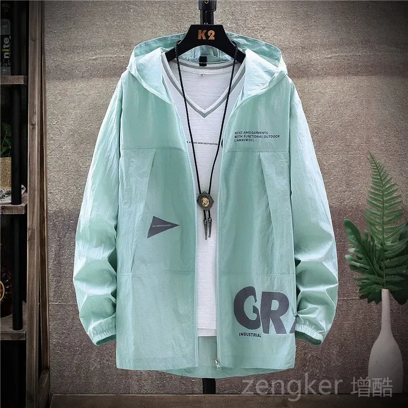 Large Sun Protection Clothes Men's Summer Plus Size Ultra-thin Trendy Breathable Tide Jacket Skin Coats 9XL 8XL_desvips.com