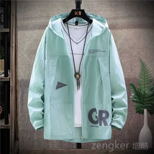 Large Sun Protection Clothes Men's Summer Plus Size Ultra-thin Trendy Breathable Tide Jacket Skin Coats 9XL 8XL_desvips.com