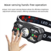 High Brightness Headlamp With Sensor, Long Battery Life, Multifunctional Portable Waterproof Head-Mounted Outdoor_desvips.com