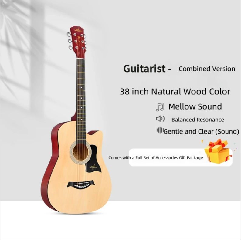 Beginner Boys And Girls Students Practice 38inch 41inch Folk Acoustic Guitar Novice Entry Instrument_desvips.com