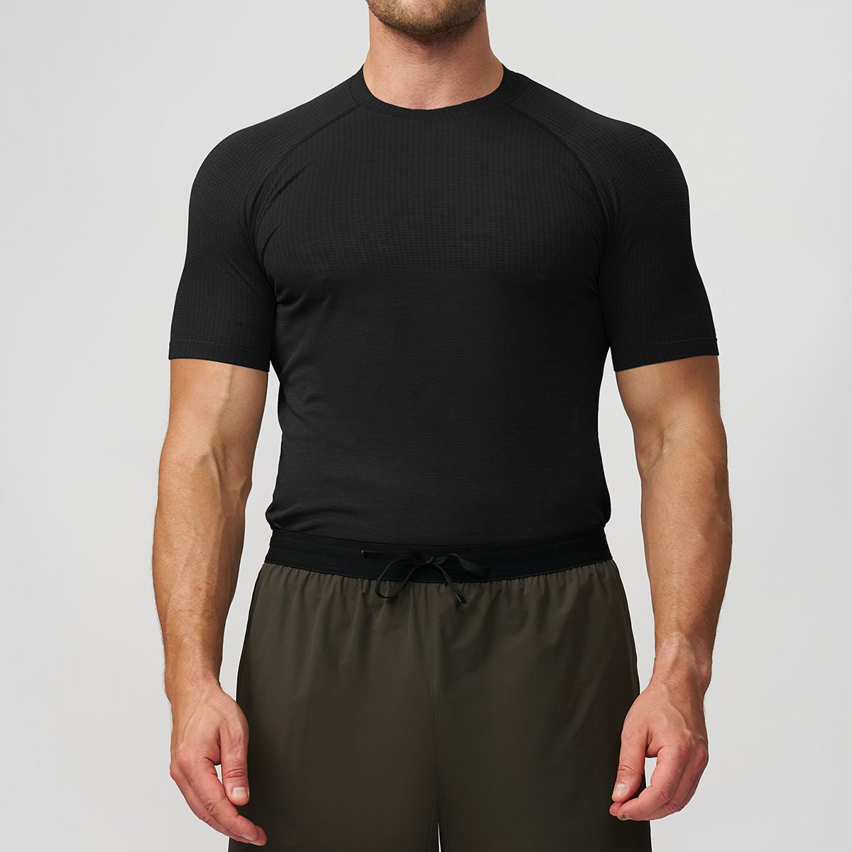 KOOSSOASIS Men's Seamless Sports Fitness Quick-Drying Breathable Short-Sleeve Yoga Running Muscle Slim Fit T-Shirt 7752_desvips.com