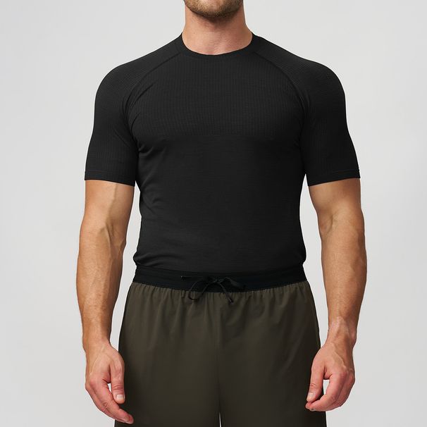 KOOSSOASIS Men's Seamless Sports Fitness Quick-Drying Breathable Short-Sleeve Yoga Running Muscle Slim Fit T-Shirt 7752_desvips.com