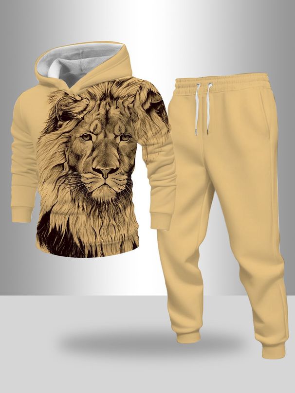2025 Cross-Border Autumn Hot Sale New European And American Hooded Sweatshirt Men's Fashion Set Casual Sports Style 3D_desvips.com