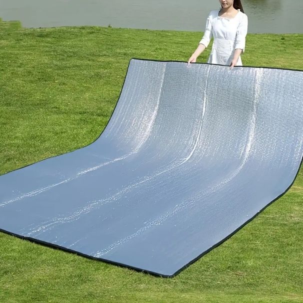Camping Blanket Aluminum Insulation Foam Foil Mat Sleeping Pad Thermal Outdoor Tent Footprint Reflecting Heat_desvips.com