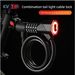 New Bicycle Combination Road Mountain Bike Rechargeable Tail Light Key Home Thickened Anti-theft Double Lock_desvips.com