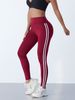 Casual Sports Side Stripe Pants High Waist 4 Way Stretch Breathable Running Workout Yoga Leggings Activewear For Women_desvips.com