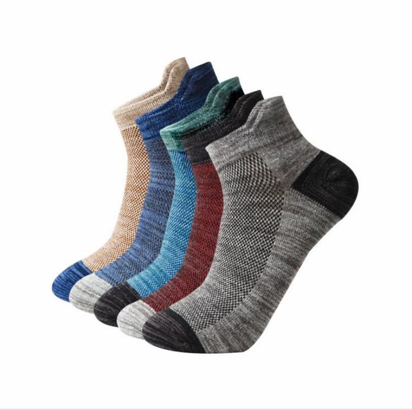 High Quality 10Pairs/lot Men's Compression Black Ankle Cotton Herren Socken Basketball Sports Male Socks_desvips.com