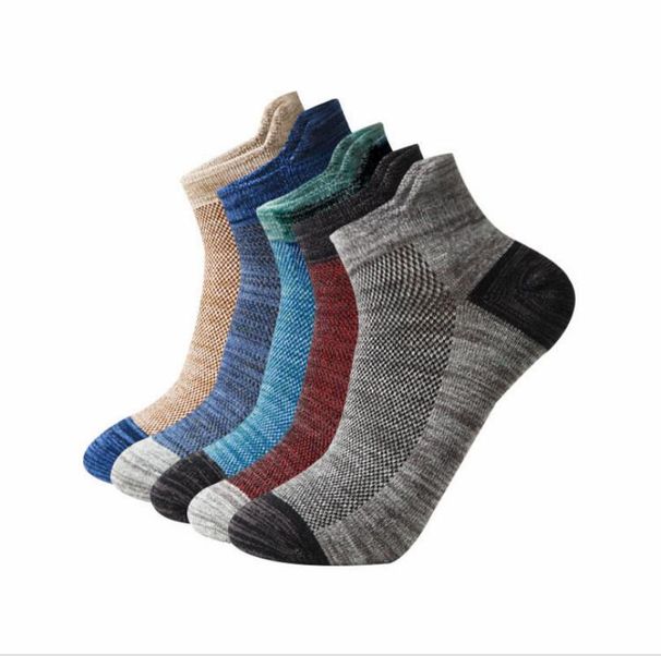 High Quality 10Pairs/lot Men's Compression Black Ankle Cotton Herren Socken Basketball Sports Male Socks_desvips.com