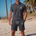 New Printed Men's Trendy Turn-Down Collar Casual Shirt Refreshing Summer Short Sleeve Top_desvips.com