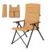 Adjustable 5-Position Folding Chair With Pillow & Armrests - Perfect For Outdoor Camping, Fishing, And Patio Relaxation_desvips.com