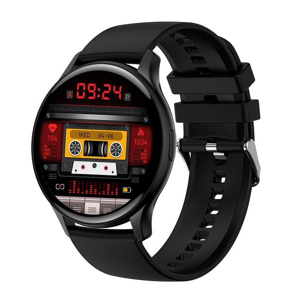 HK89 Bluetooth Call Heart Rate Blood Pressure NFC Weather Music Multi-Sport Smart Watch AMOLED_desvips.com