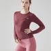 Yoga Wear Sports Long Sleeve Women Seamless Spring Summer Running Fitness Loose Quick Dry Clothing Breathable Top_desvips.com