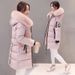 Women's Winter Hooded Parka Coat With Faux Fur Trim - Long Loose Fit Warm Padded Jacket (Black, Gray, Red, Army Green, Maroon, Pink, Pea Green, White)_desvips.com