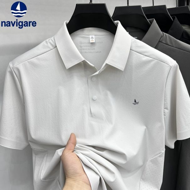 Navigare Italian Small Sailboat Summer Short Sleeve T-Shirt For Men, Youth And Middle-Aged, Sports Seamless Quick-Dry_desvips.com