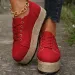 Womens Fashionable Canvas Casual Shoes For Spring And Summer Round Shoelaces Breathable Leopard Print Sneakers Large_desvips.com