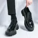 Free Shipping Designer Dress 2025 Autumn Winter New Low Cut Mens Thick Soled High Rise Leather Shoes Brown_desvips.com