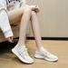 Women's shoes spring and summer lovers men and women flying woven sneakers all match students breathable and heightening shoes_desvips.com