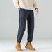 001 Men's Autumn Winter New Loose Jogger Sports Casual Pants Couple Outdoor Fleece Windproof Warm Trousers_desvips.com