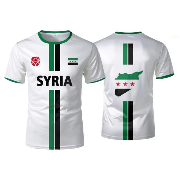 Men' T Shirt Syria Football Sport T-hirt Syrian Flag Street Overized Uniex Caual Graphic Tee Top Y2k Men_desvips.com