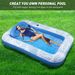Inflatable Double Floating Row Adult Luminous Swimming Ring Led Solar Luminous Tanning Pool Blue Maple Leaf Hole Floating Bed_desvips.com