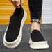 Loafers men 2024 summer new style sneakers men thick sole slip-on canvas shoes men's breathable versatile casual shoes_desvips.com