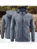 Men's UPF 50+ UV Protection Windbreaker Quick Dry Jacket Outdoor Sun-Protective Thin Hiking Fishing Cycling Hooded Sport_desvips.com