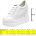 Casual Shoes Kasovki 11cm Genuine Leathe Women Platfom Wedge High Heels White Black Sneakes Chunky Hidden Heel_desvips.com