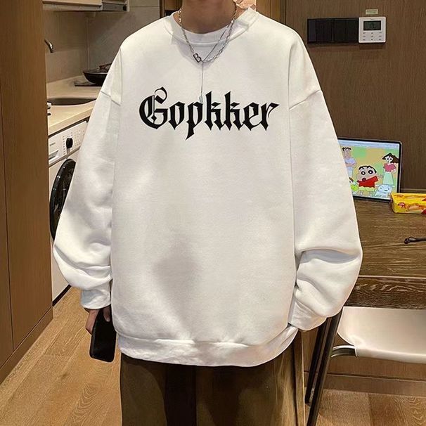 American Style Crew Neck Cross Sweatshirt Autumn Winter New Loose High Street Trendy Brand Couple Jacket_desvips.com