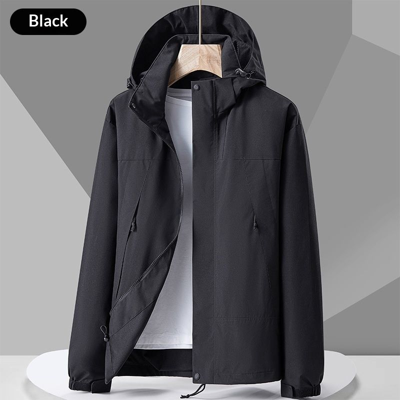 001 Outdoor Jacket 3-in-1 Men's Autumn Winter Thickened Coat Windproof Water-Repellent Two-Piece Set Mountaineering Suit_desvips.com