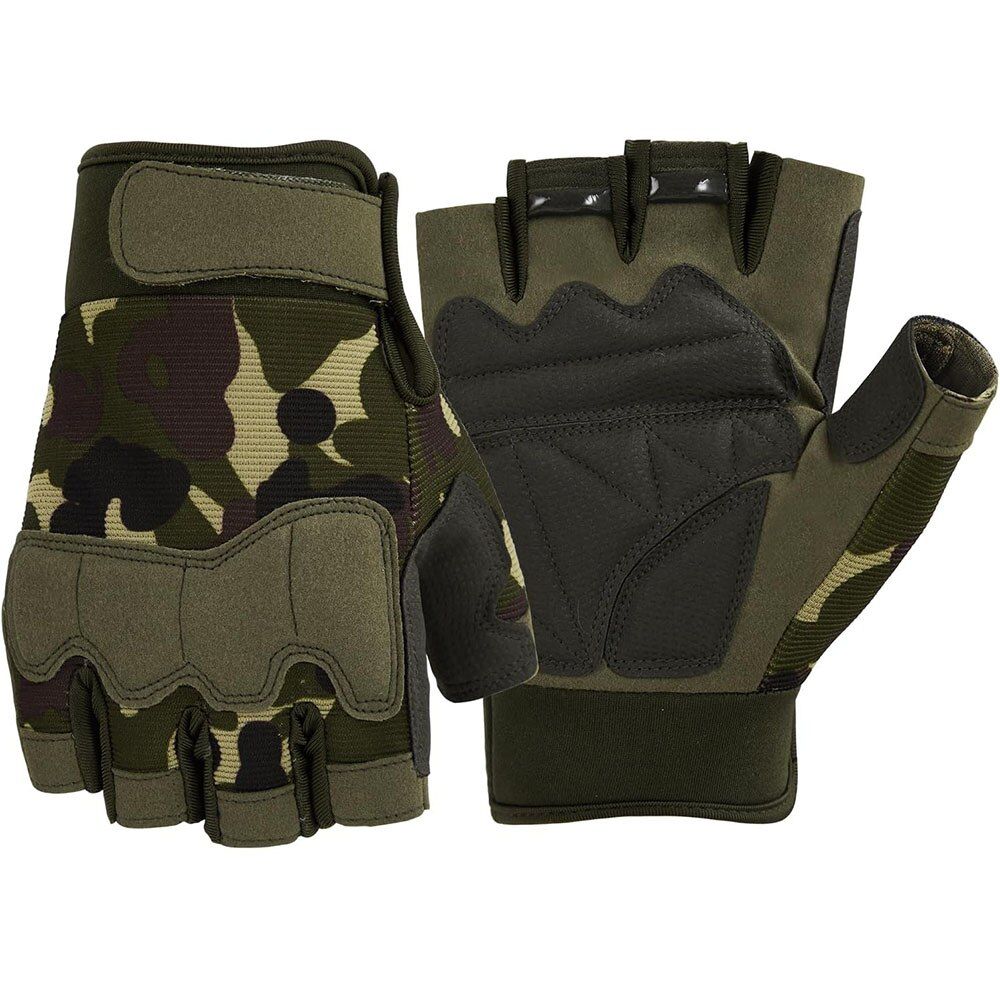 Fingerless Tactical Gloves Knuckle Protective Breathable Outdoor Camping Gloves For Shooting Hunting Motorcycling Climbing_desvips.com