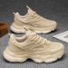 Warrior Winter Running Shock Absorption Cushion Sports Men's Casual Height Increasing Black Dad Trendy Shoes_desvips.com