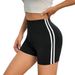 New Fashion Simple Style Sports Casual Pants Tight Color-Block Design Sense Fiess High-Waisted Shorts_desvips.com