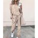 Women's Clothing autumn and winter printed casual long sleeved women's sports suit_desvips.com