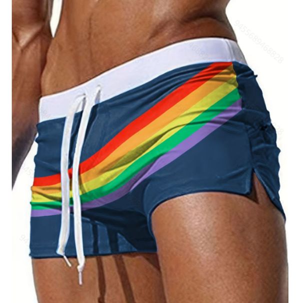 Men's Gradient Color Athletic Shorts - Anti-Slip & Secure Fit With Drawstring (Quick-Dry & Breathable For Running & Gym)_desvips.com