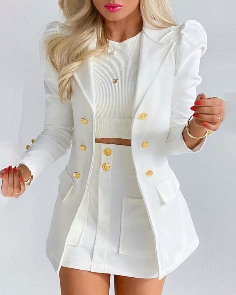 Women's Long Sleeve Blazers Streetwear Flower_desvips.com