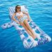Leaf Print Inflatable Pool Float Adult Size Lounger With Breathable Mesh Design For Swimming Pool Beach Party & Relaxation_desvips.com