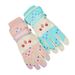 Children's Ski Gloves Snow Play Waterproof Riding Fleece Lined Thickened Warm Non-Slip Five-Finger Cat Winter Girls_desvips.com