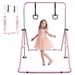 Expandable Gymnastics Bar For Kids - Height Adjustable Junior Training Bar For Home, Folding Gymnastic Horizontal Bars Equipment Pink_desvips.com