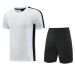 NK002 Short Sleeve Jogging Soccer Training Suit Football Shirt 3/4 Pants Pre Match Futbol Chandal Men Kids_desvips.com
