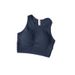One-piece Running Fitness Sports Vest For Women, High-intensity Ribbed Hollow-out Bck, Shockproof Tight-fitting Yog_desvips.com