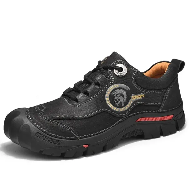 Outdoor Camping Hiking Men Genuine Leather Sports Sneakers Man Travel Casual Shoes Leisure Walking Climbing Mens Foot_desvips.com