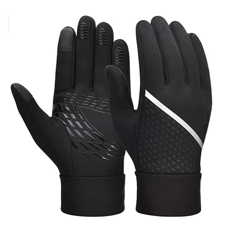 Cycling Gloves new autumn and winter windproof warm plus velvet touch screen non slip children's bicycle riding gloves_desvips.com