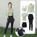 Yoga Clothing Women Summer Sports Wear Fitness Loose Quick-Dry Top With Pocket Running Set For Morning Run_desvips.com