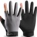 Men's Summer Thin Ice Silk Sun Protection Anti-Slip Driving Comfortable Breathable Outdoor Cycling Fishing Gloves_desvips.com