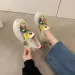 Women Platform Vulcanized 2025 New Woman Thick Sole Canvas Loafers Fashion Graffiti Sneakers Outdoor Flats Sports Shoes_desvips.com