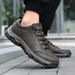 Men's round head British fashion leather men's sports casual shoes_desvips.com