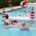 Inflatable Water Park Set Floating Volleyball Basketball Combo With Net For Pool Parties Beach Games Backyard Fun_desvips.com