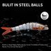 TREHOOK 5pcs/box 10cm 10.5g Sinking Swimbait Wobbler Pike Fishing Lures Artificial Multi 8 Segments Jointed Hard Bait Tackle Kit_desvips.com